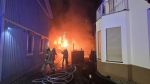 Brand Carport am Gebäude