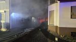 Brand Carport am Gebäude