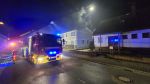 Brand Carport am Gebäude