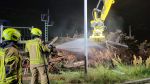 Brand von Unrat und Bahnschwellen
