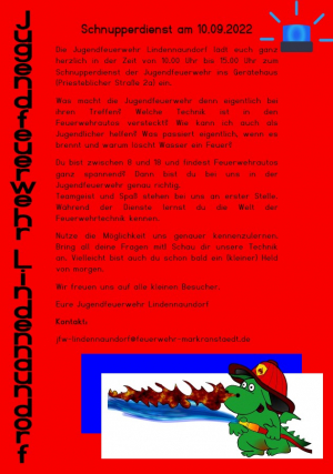 Schnupperdienst bei der Jugendfeuerwehr Lindennaundorf am 10.09.22