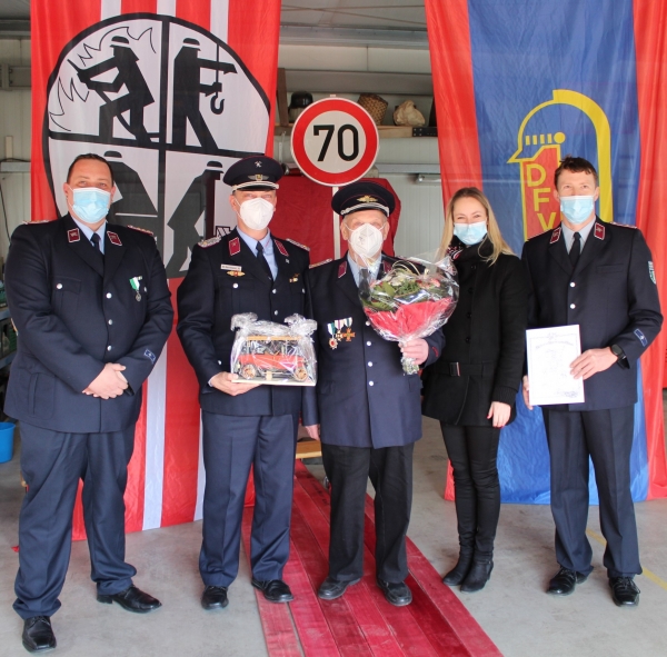 70 Jahre treue Dienste in der Feuerwehr