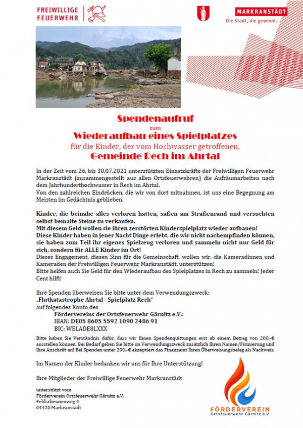 Katastrophenschutz-Einsatz nach dem Jahrhunderthochwasser 2021 in Rheinland Pfalz